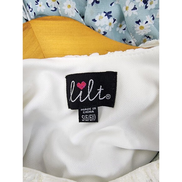 Lilt Girls Belt Lace Floral Dress Size 6/6X - Picture 4 of 5